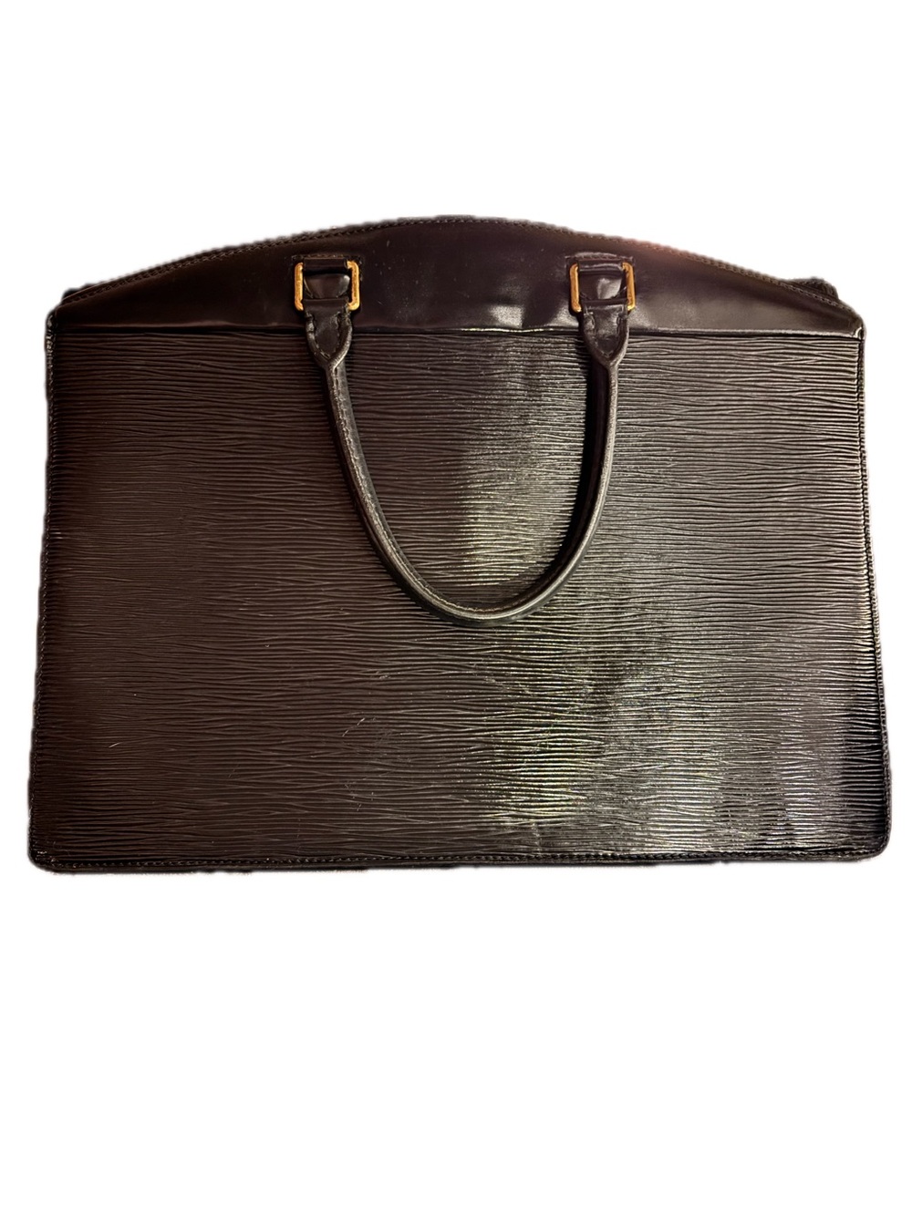 💎RARE💎 Louis Vuitton Black Epi Leather Top-Handle Satchel with Gold Hardware